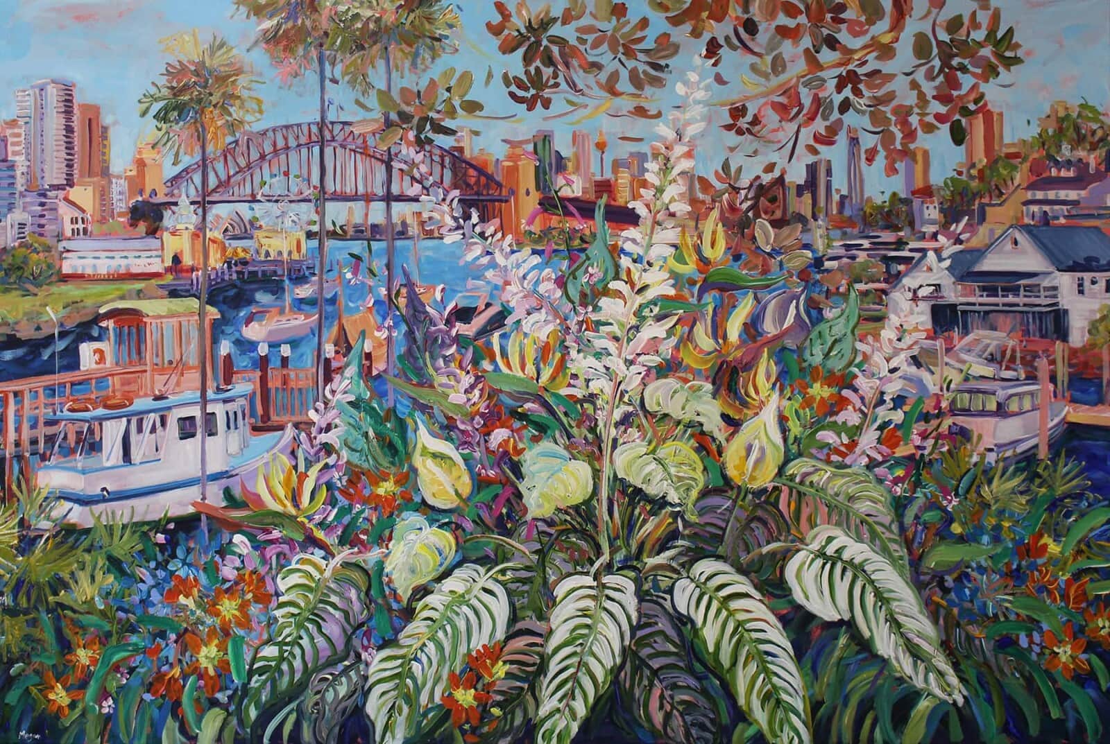 47. MEGAN BARRASS-View from Wendy's Garden 101 x 152cm acrylic on canvas - 3,150.00AUD