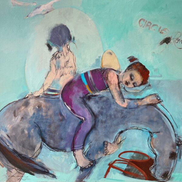 30.JULIE-HUTCHINGS-Circus-Pony-100-x-120cm-oil-and-mixed-media-on-canvas-$-3,200.00