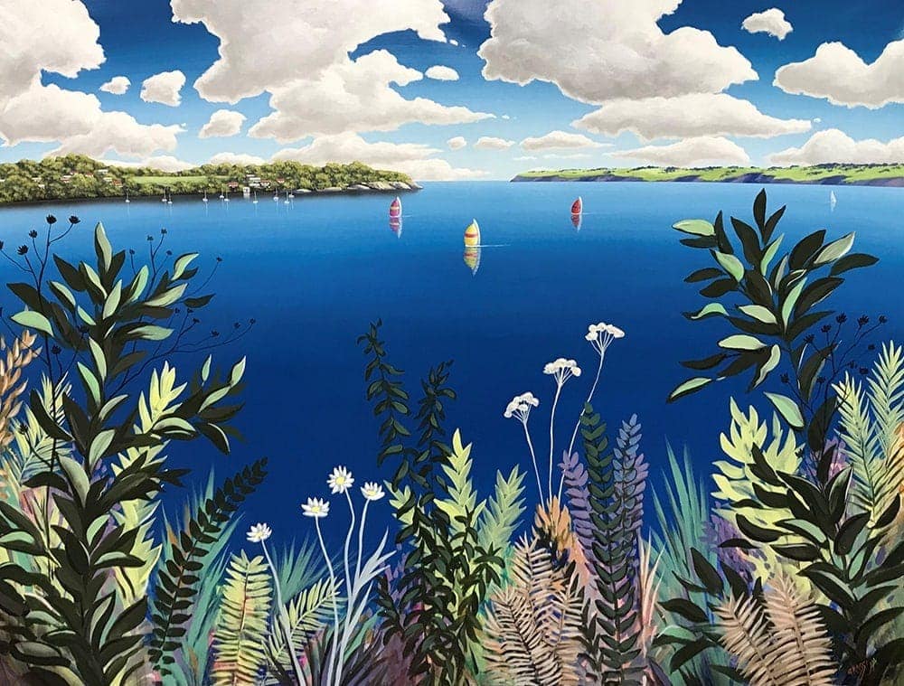 065. ANDREW GRASSI KELAHER Bayside Beauty -120cm x 160cm oil and acrylic on canvas - 3,840.00 AUD