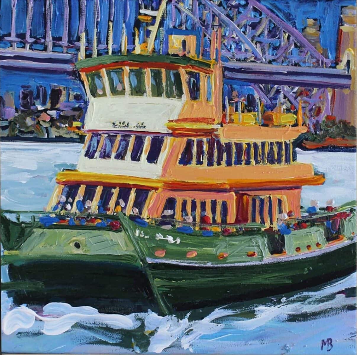 MEGAN BARRASS Sydney Ferry 30x30cm